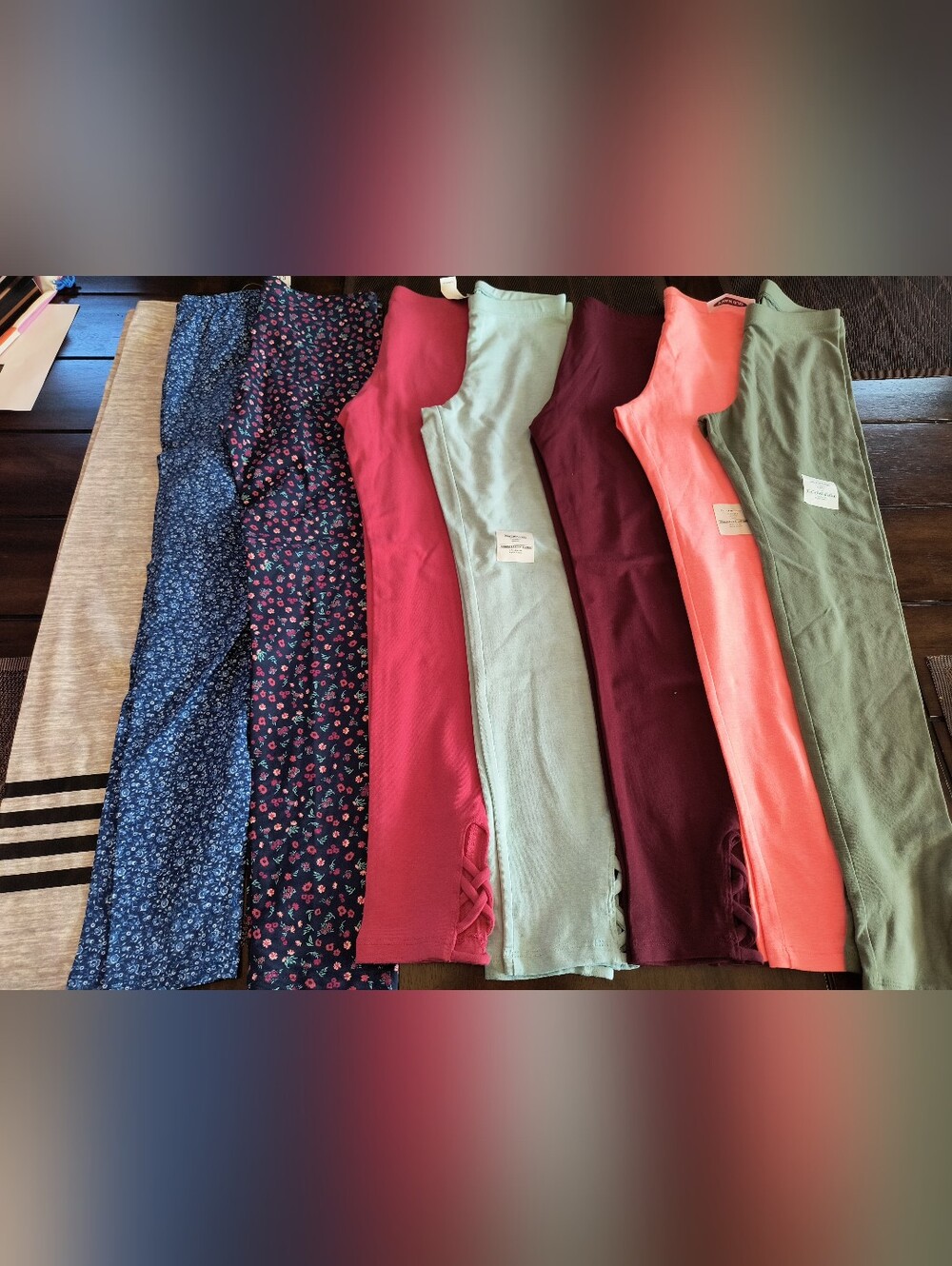 Brand New Girl Stretchy Cute Leggings Bundle, 8 Pairs, Size 10-12